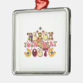 Lehren Sie Ihr Herz aus Ornament Aus Metall (Links)