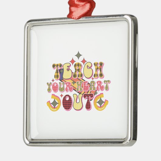 Lehren Sie Ihr Herz aus Ornament Aus Metall (Links)