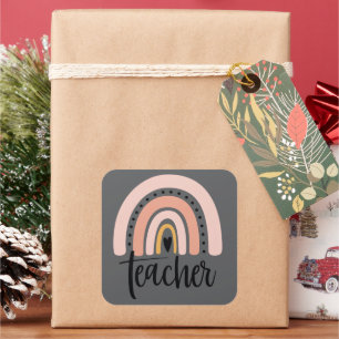 Lehren Sie Lehrer Liebe Inspirieren Geschenk Regen Quadratischer Aufkleber