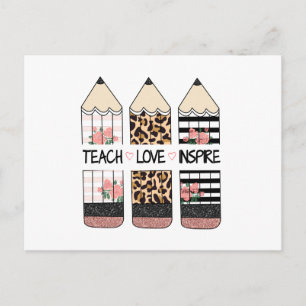 Lehren Sie Liebe Inspirieren Sie Zitat  Postkarte