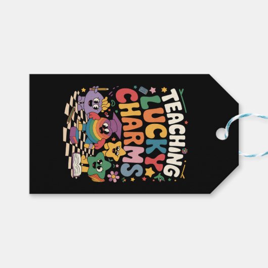 Lehren von glücklichen Charms Lehrer St Patrick's  Geschenkanhänger (Vorderseite (Horizontal))