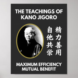 Lehren von Jigoro Kano Japanisch Judo Poster