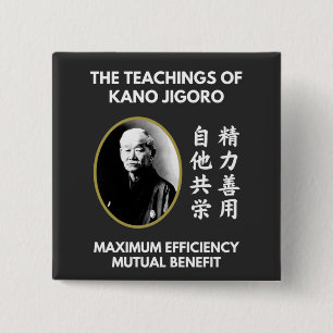 Lehren von Kano Jigoro Japanisch Judo Button