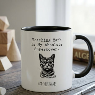 Lehren von Mathe Meine Superkraft Erzieherdesign Tasse
