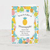 Lehren wie Ananas Karte (Vorderseite)