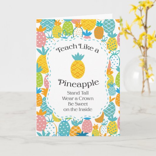 Lehren wie Ananas Karte (Gelbe Blume)