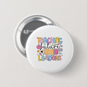 Lehren zukünftige Führer Zurück zur Schule Groovy Button (Vorne & Hinten)