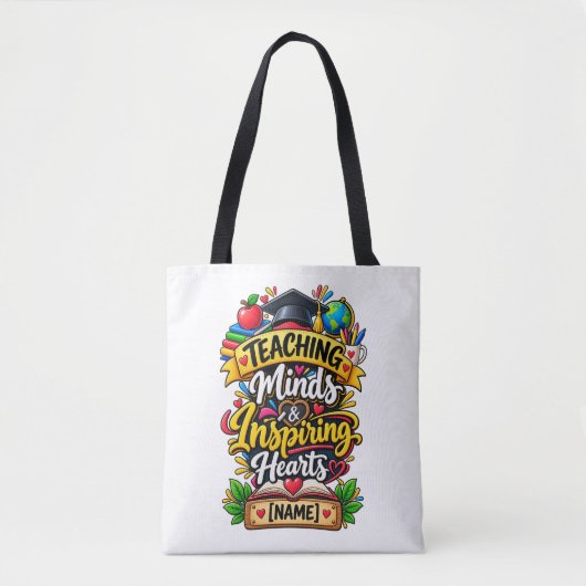 Lehrende Köpfe & Inspirierende Herzen Tasche (Vorderseite)