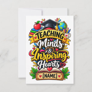 Lehrende Köpfe und inspirierende Herzen Inspiriere Dankeskarte