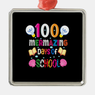 Lehrer 100 beeindruckende Schultage Ornament Aus Metall