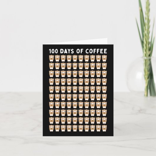 Lehrer 100 Kaffeekuchen 100. Tagesschule Karte (Vorderseite)
