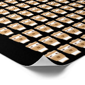 Lehrer 100 Kaffeekuchen 100. Tagesschule Poster (Ecke)