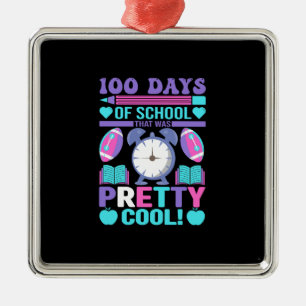 Lehrer 100 Schultage, die Hübsch Cool Ornament Aus Metall
