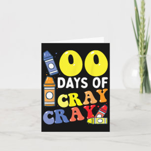 Lehrer 100 Tage Cray Cray 100. Tag der Schule Jung Karte