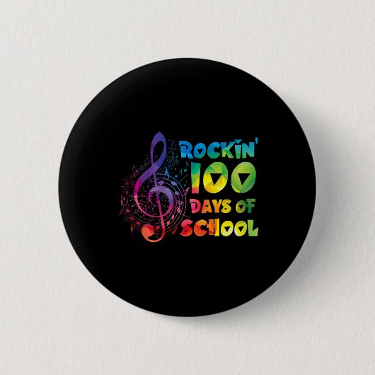 Lehrer - 100 Tage Musik in der Schule Button (Vorderseite)