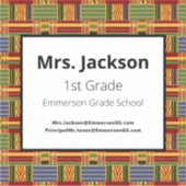 Lehrer 1. Klasse Laptop Kente K84 Vinyl Aufkleber (Vorderseite)