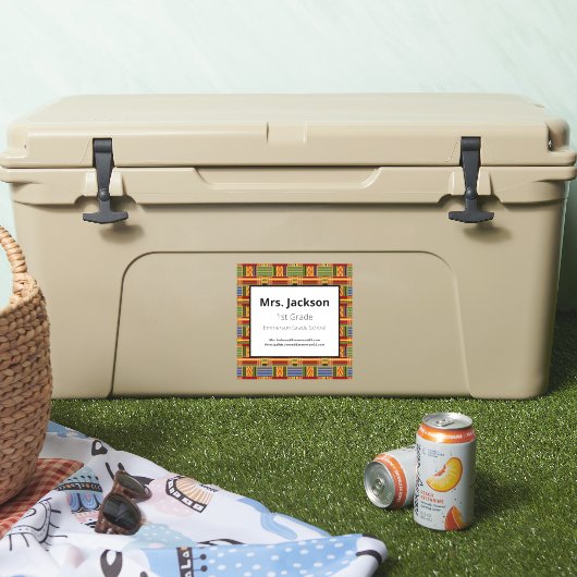 Lehrer 1. Klasse Laptop Kente K84 Vinyl Aufkleber (Kühler)