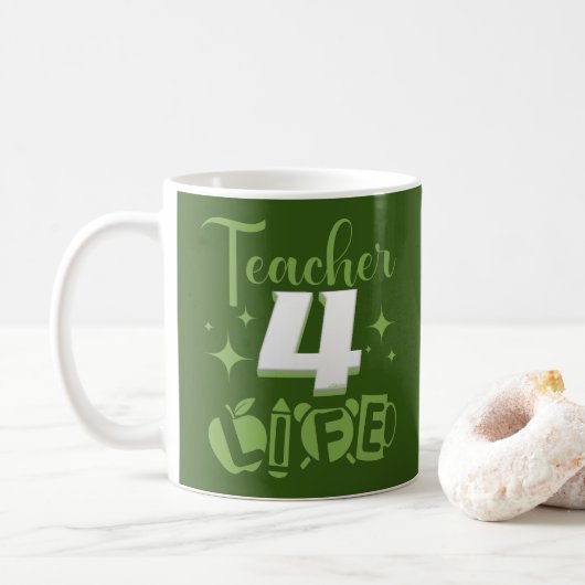 LEHRER 4 LIFE #lehrer life Kaffeetasse (Mit Donut)