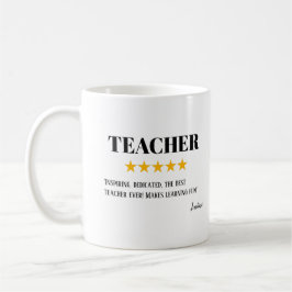 Lehrer 5 Star Review | Geschenk für phantastische  Kaffeetasse