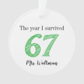Lehrer 67 Lustiger Meme-Name Geschenk Ornament (Vorderseite)