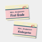Lehrer Abzeichen für zwei Klassenzimmer Maßgeschne Ausweis (Vorder- & Rückseite)