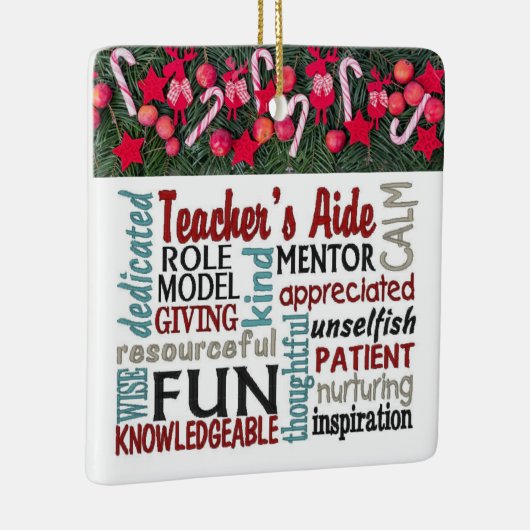 ****LEHRER-AIDE**** PHANTASTISCHE CHRISTMAS-ORNAME KERAMIKORNAMENT (Rechts)