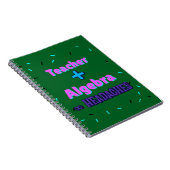 Lehrer + Algebra ∞ Lehrer Mathematiker Algebra Leh Notizblock (Rechte Seite)