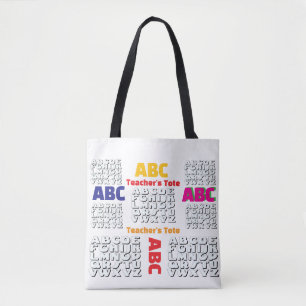 Lehrer Alphabet  Weiß Tasche