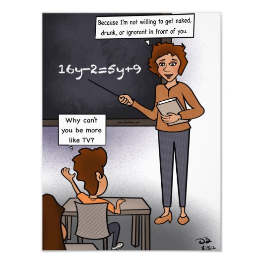 Lehrer als Fernsehstars Fotodruck (Vorne)