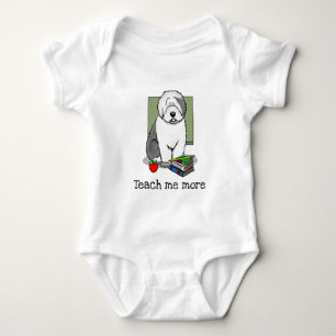 Lehrer Alte Englische Schafhunde (Grau 1) Niedlich Baby Strampler