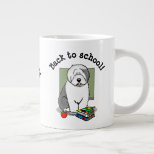 Lehrer Alte Englische Schafhunde (Grau 1) Niedlich Jumbo-Tasse