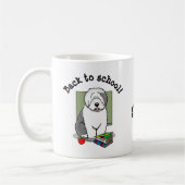 Lehrer Alte Englische Schafhunde (Grau 1) Niedlich Kaffeetasse (Links)