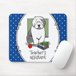 Lehrer Alte Englische Schafhunde (Grau 1) Niedlich Mousepad