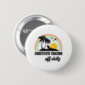 Lehrer am Ende des Schuljahres Button (Vorne & Hinten)