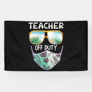 Lehrer am letzten Tag des Schulsommers Banner