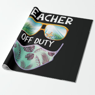 Lehrer am letzten Tag des Schulsommers Geschenkpapier