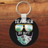 Lehrer am letzten Tag des Schulsommers Schlüsselanhänger (Vorderseite)