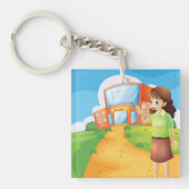 Lehrer am Schlüsselanhänger der Schule (Vorderseite)