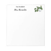 Lehrer am Schreibtisch für Niedliche botanische Wa Notizblock (Vorderseite)