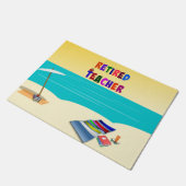 Lehrer - Am Strand Fußmatte (Schrägansicht)