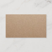 Lehrer an Call Niedlich Apple Rustic Kraft Visitenkarte (Rückseite)