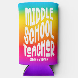 Lehrer an der Mittelschule Regenbogen Ombre Selters Dosenkühler