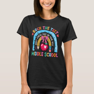Lehrer an der Mittelschule rocken den Testtag Prüf T-Shirt