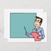 Lehrer an der Tafel Postkarte (Vorne/Hinten)