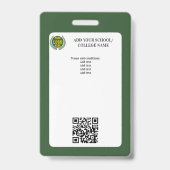 Lehrer an der Universität für grüne Uni Ausweis (Back)