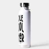 Lehrer an einer Mittelschule Weißer Text Trinkflasche (Links)
