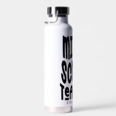 Lehrer an einer Mittelschule Weißer Text Trinkflasche (Rechts)