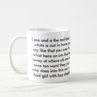 Lehrer-Anblickwörter Grad des Kindergartens 1. Kaffeetasse