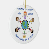 Lehrer ändern die Welt Keramikornament (Rechts)