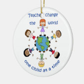 Lehrer ändern die Welt Keramikornament (Links)